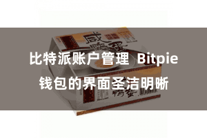 比特派账户管理  Bitpie钱包的界面圣洁明晰