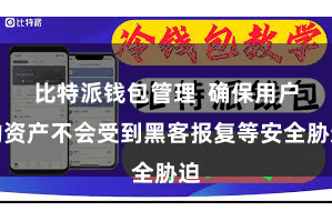 比特派钱包管理  确保用户的资产不会受到黑客报复等安全胁迫