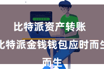 比特派资产转账  比特派金钱钱包应时而生
